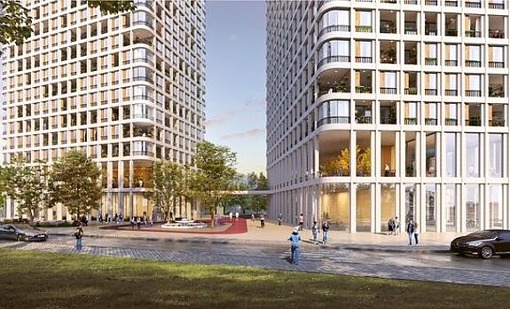 Wohnen am Stern-Center in Potsdam: Könnte das auch ein Beispiel für ein gemischt genutztes Quartier werden?