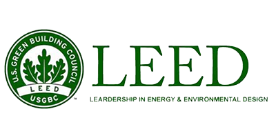 Logo der LEED: Leadership in Energy and Environmental Design.